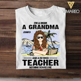 Personalized I'm A Mom, A Grandma And Retired Teacher - Nothing Scares Me Tshirt Printed 22JUY-HQ25