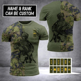 Personalized Finland Veteran/ Solider Camo Hoodie or Tshirt 3D Printed QTHC2507