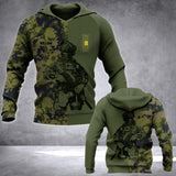 Personalized Finland Veteran/ Solider Camo Hoodie or Tshirt 3D Printed QTHC2507