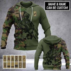 Personalized Swiss Veteran/ Solider Camo Hoodie or Tshirt 3D Printed QTHC2507