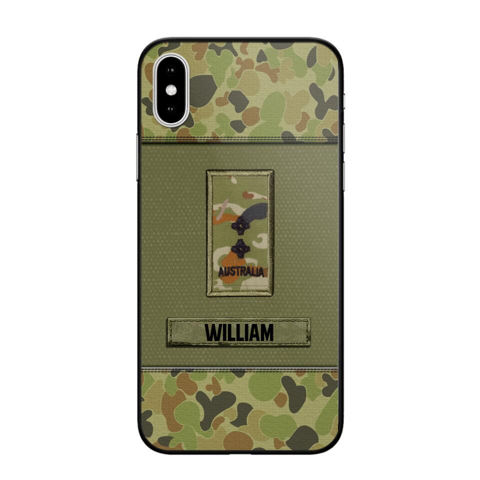 Personalized Australian Soldier/Veterans Phone Case Printed 22JUY-HY26