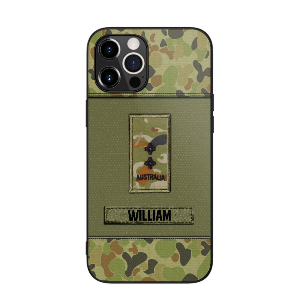 Personalized Australian Soldier/Veterans Phone Case Printed 22JUY-HY26