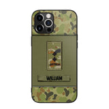 Personalized Australian Soldier/Veterans Phone Case Printed 22JUY-HY26