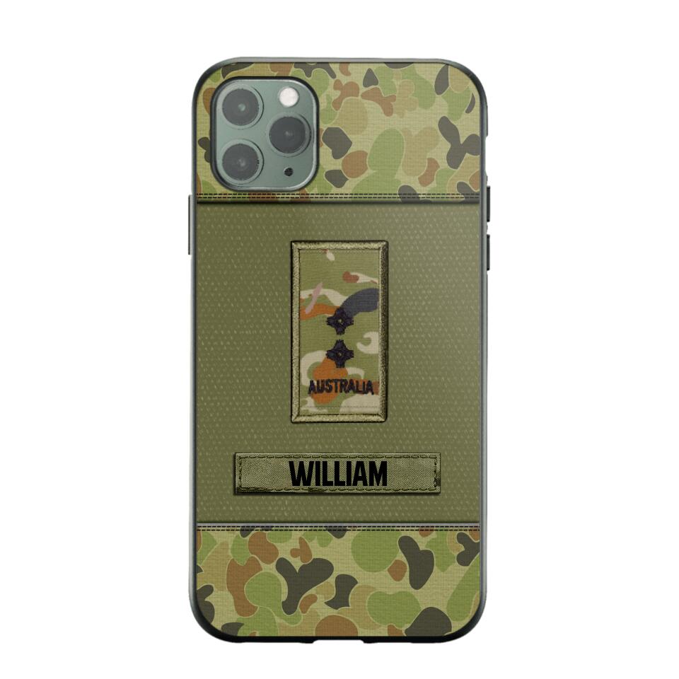 Personalized Australian Soldier/Veterans Phone Case Printed 22JUY-HY26