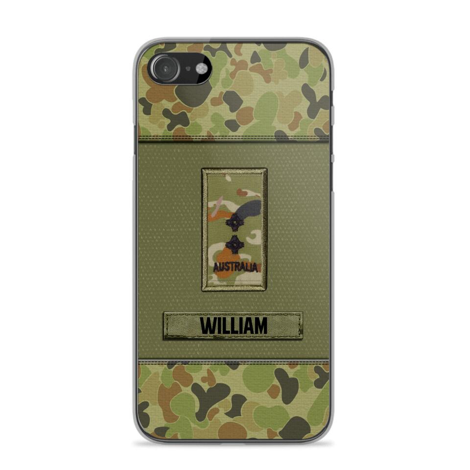 Personalized Australian Soldier/Veterans Phone Case Printed 22JUY-HY26
