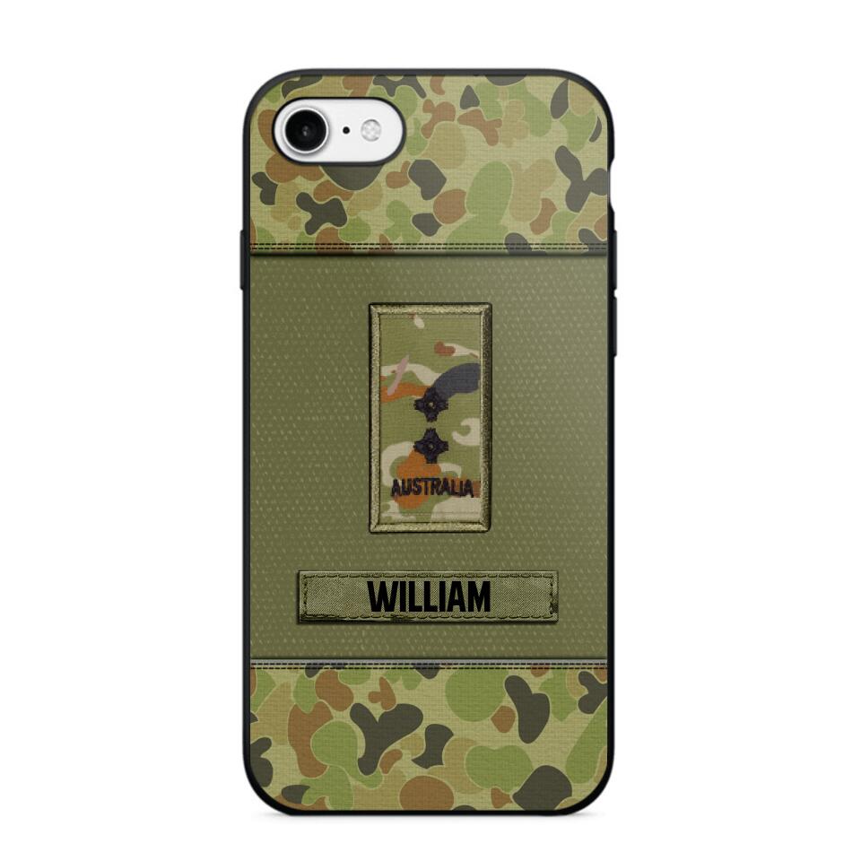 Personalized Australian Soldier/Veterans Phone Case Printed 22JUY-HY26