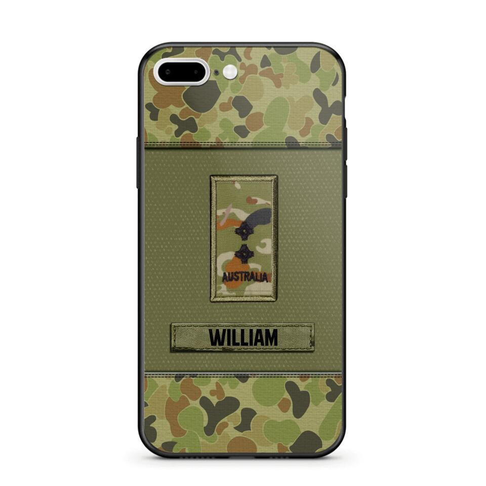 Personalized Australian Soldier/Veterans Phone Case Printed 22JUY-HY26