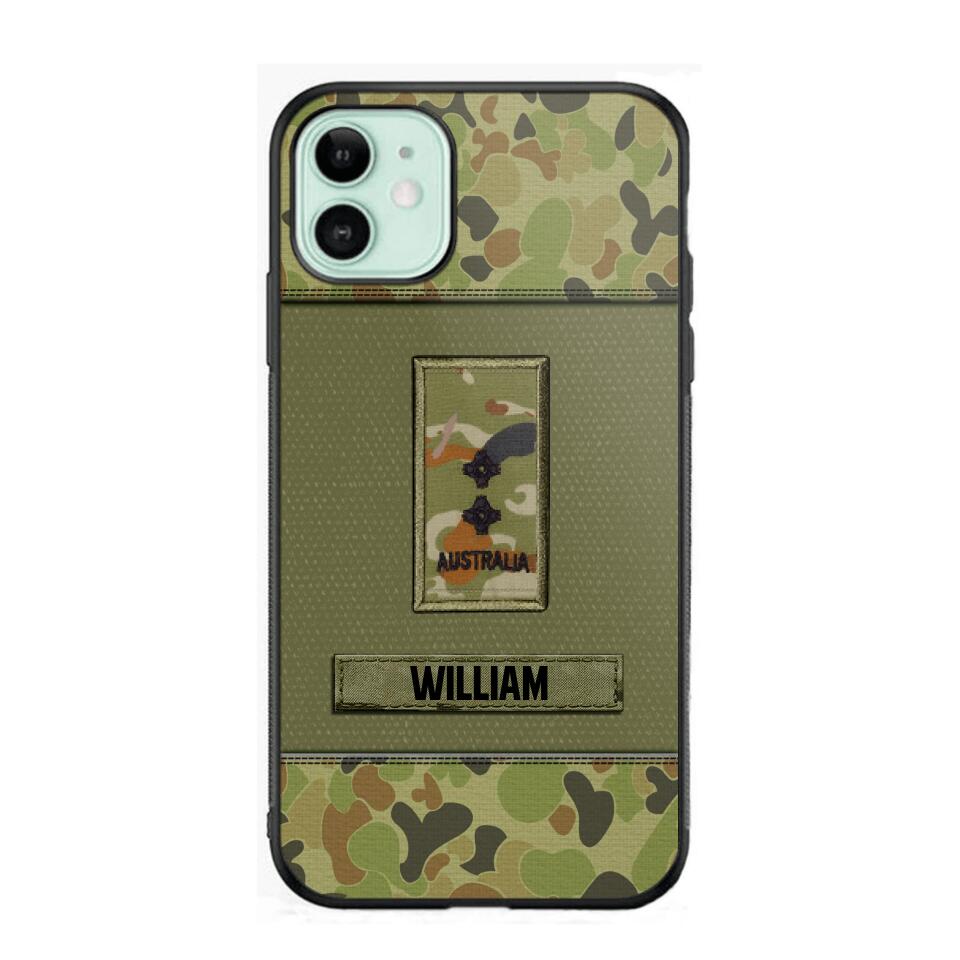 Personalized Australian Soldier/Veterans Phone Case Printed 22JUY-HY26