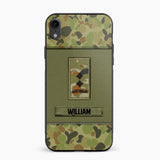 Personalized Australian Soldier/Veterans Phone Case Printed 22JUY-HY26