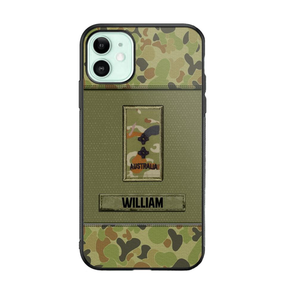 Personalized Australian Soldier/Veterans Phone Case Printed 22JUY-HY26