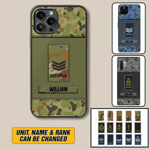 Personalized Australian Soldier/Veterans Phone Case Printed 22JUY-HY26