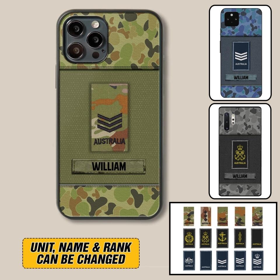 Personalized Australian Soldier/Veterans Phone Case Printed 22JUY-HY26