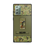 Personalized Australian Soldier/Veterans Phone Case Printed 22JUY-HY26