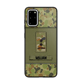 Personalized Australian Soldier/Veterans Phone Case Printed 22JUY-HY26