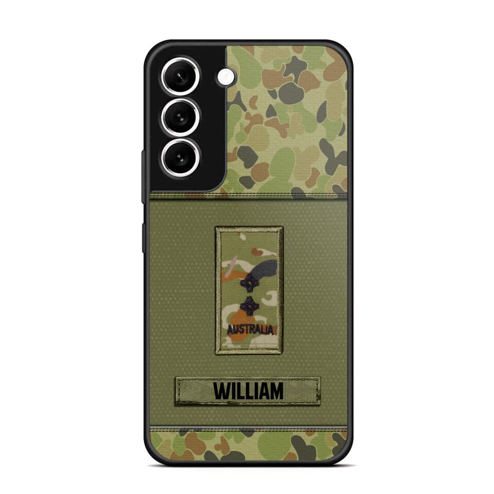 Personalized Australian Soldier/Veterans Phone Case Printed 22JUY-HY26