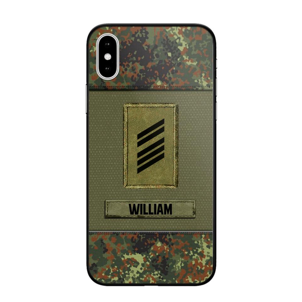 Personalized German Soldier/Veterans Phone Case Printed 22JUY-HY26