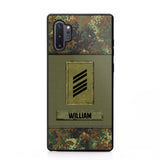 Personalized German Soldier/Veterans Phone Case Printed 22JUY-HY26