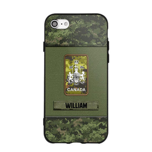 Personalized Canadian Soldier/Veterans Phone Case Printed 22JUY-HY26