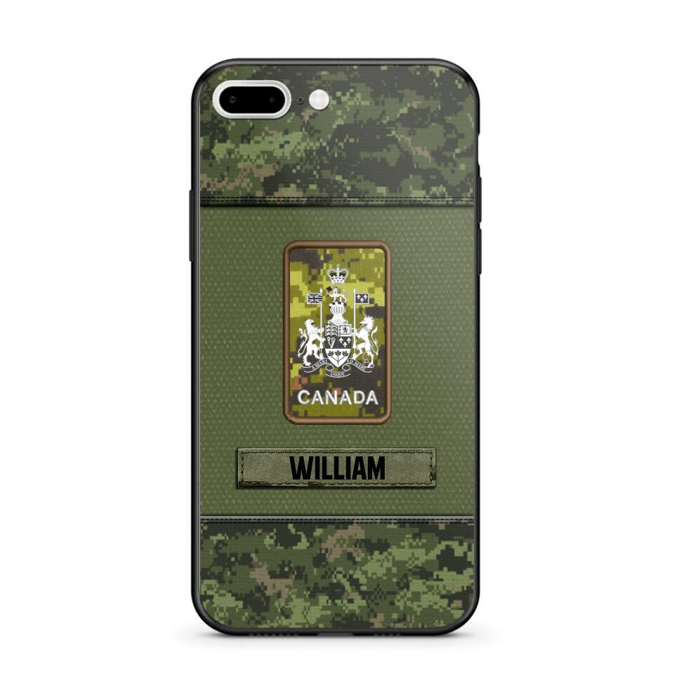 Personalized Canadian Soldier/Veterans Phone Case Printed 22JUY-HY26