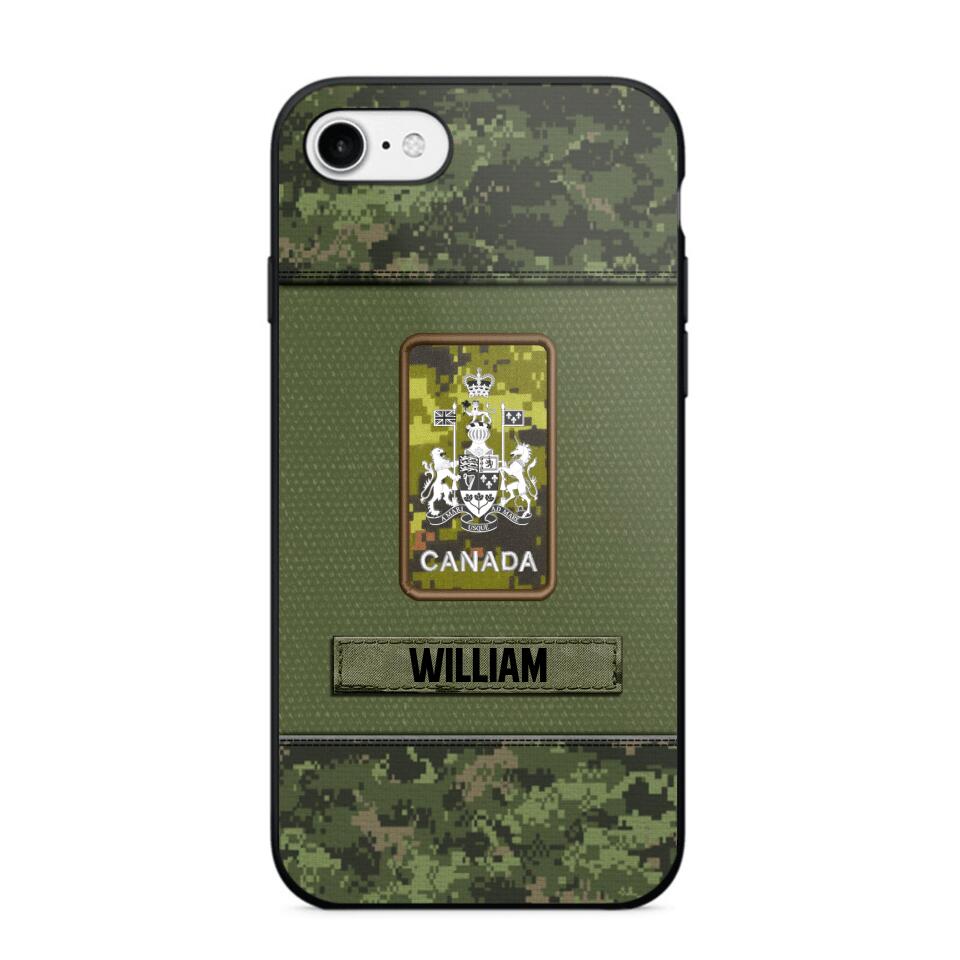 Personalized Canadian Soldier/Veterans Phone Case Printed 22JUY-HY26