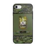 Personalized Canadian Soldier/Veterans Phone Case Printed 22JUY-HY26