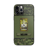 Personalized Canadian Soldier/Veterans Phone Case Printed 22JUY-HY26