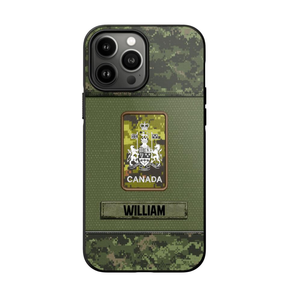 Personalized Canadian Soldier/Veterans Phone Case Printed 22JUY-HY26