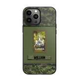 Personalized Canadian Soldier/Veterans Phone Case Printed 22JUY-HY26