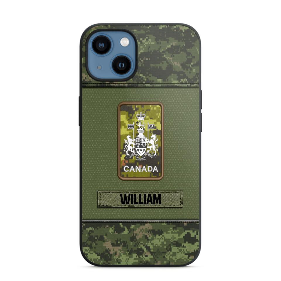 Personalized Canadian Soldier/Veterans Phone Case Printed 22JUY-HY26