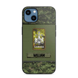 Personalized Canadian Soldier/Veterans Phone Case Printed 22JUY-HY26