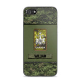 Personalized Canadian Soldier/Veterans Phone Case Printed 22JUY-HY26