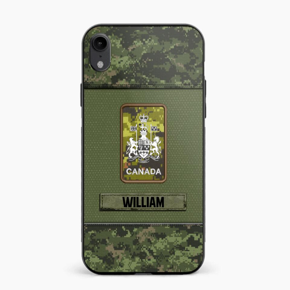 Personalized Canadian Soldier/Veterans Phone Case Printed 22JUY-HY26