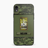 Personalized Canadian Soldier/Veterans Phone Case Printed 22JUY-HY26