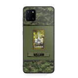Personalized Canadian Soldier/Veterans Phone Case Printed 22JUY-HY26