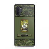 Personalized Canadian Soldier/Veterans Phone Case Printed 22JUY-HY26