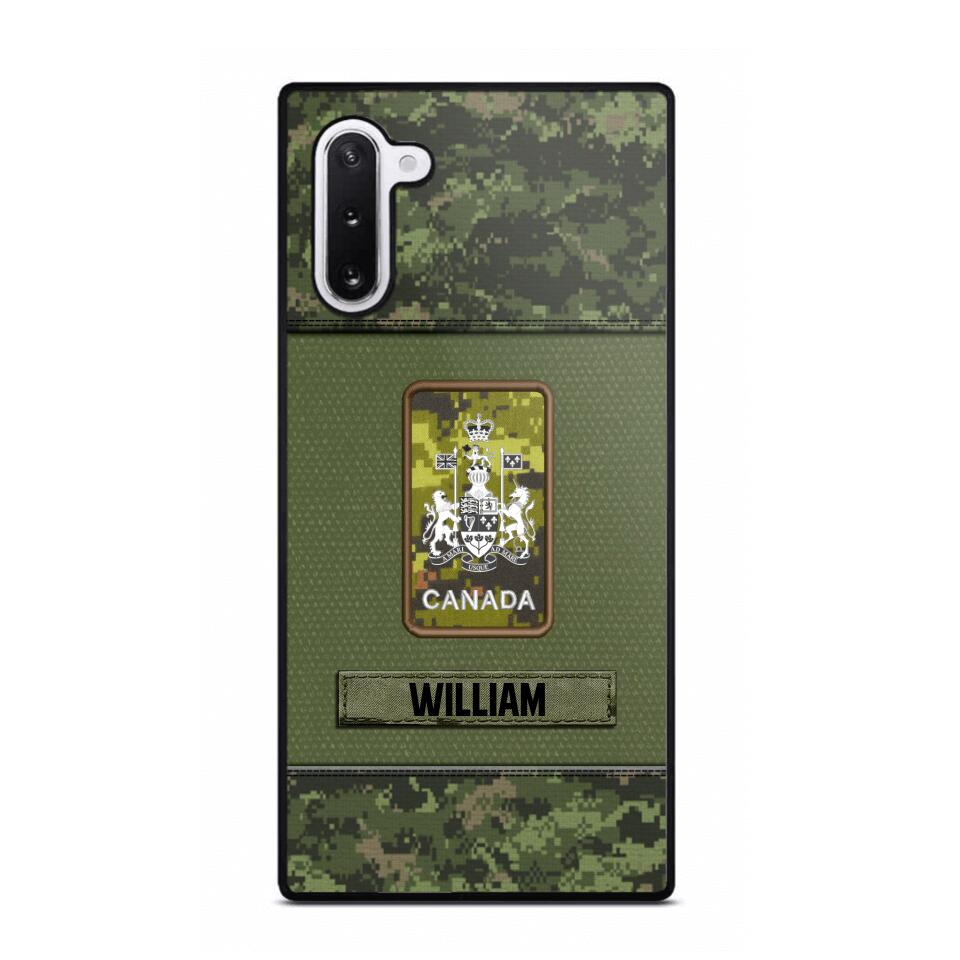 Personalized Canadian Soldier/Veterans Phone Case Printed 22JUY-HY26