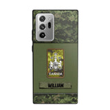Personalized Canadian Soldier/Veterans Phone Case Printed 22JUY-HY26
