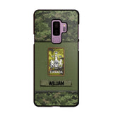 Personalized Canadian Soldier/Veterans Phone Case Printed 22JUY-HY26