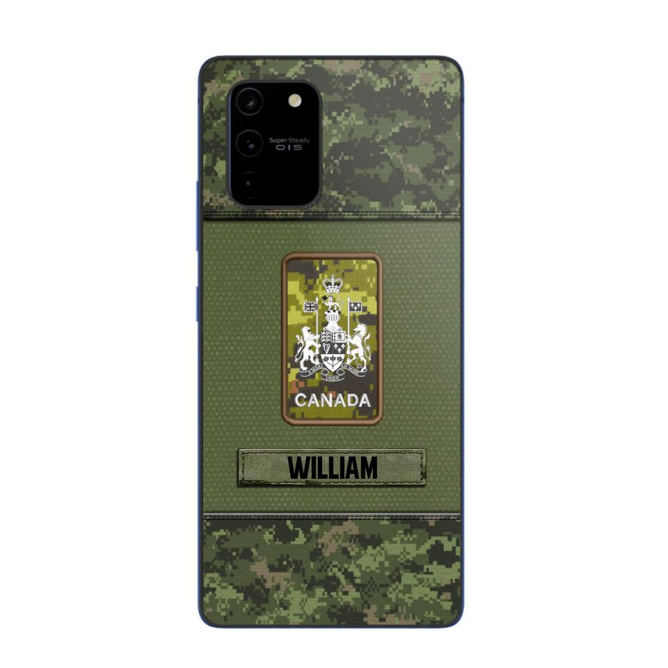 Personalized Canadian Soldier/Veterans Phone Case Printed 22JUY-HY26