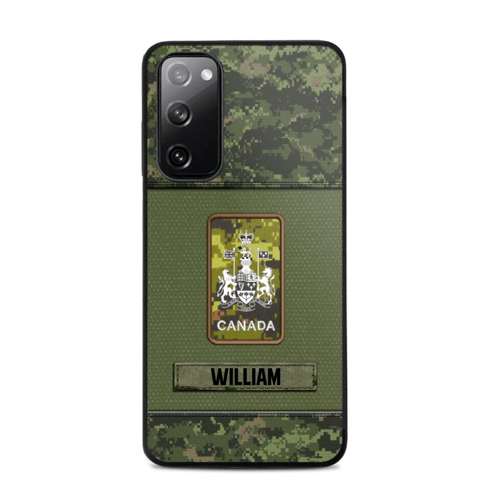 Personalized Canadian Soldier/Veterans Phone Case Printed 22JUY-HY26