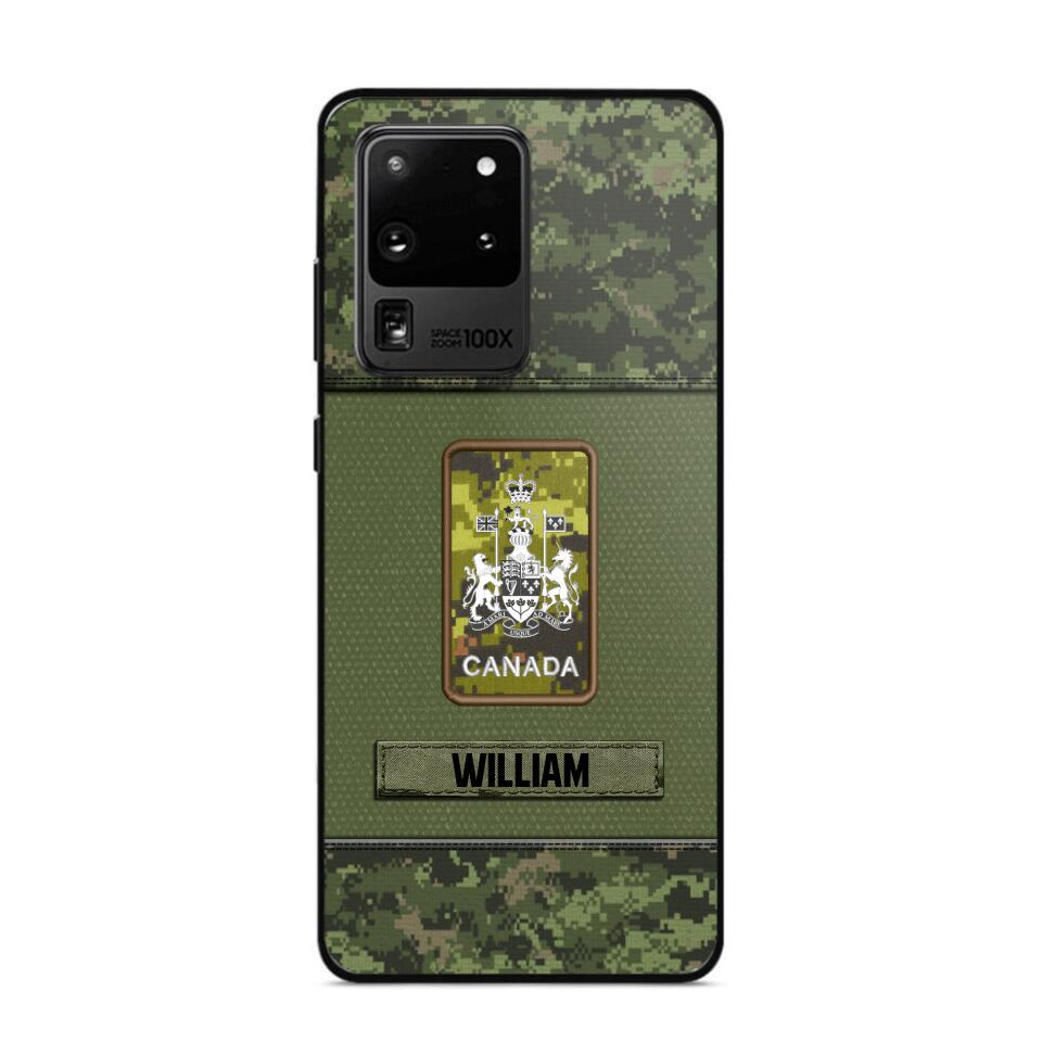 Personalized Canadian Soldier/Veterans Phone Case Printed 22JUY-HY26