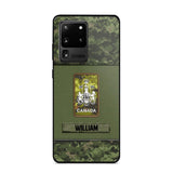 Personalized Canadian Soldier/Veterans Phone Case Printed 22JUY-HY26
