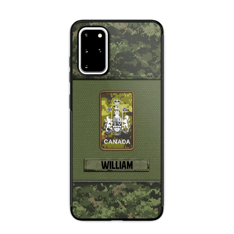 Personalized Canadian Soldier/Veterans Phone Case Printed 22JUY-HY26