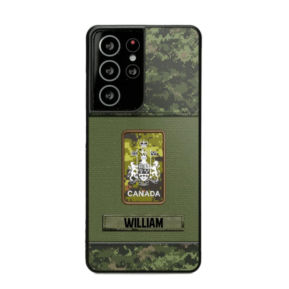 Personalized Canadian Soldier/Veterans Phone Case Printed 22JUY-HY26