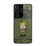 Personalized Canadian Soldier/Veterans Phone Case Printed 22JUY-HY26
