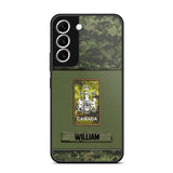 Personalized Canadian Soldier/Veterans Phone Case Printed 22JUY-HY26