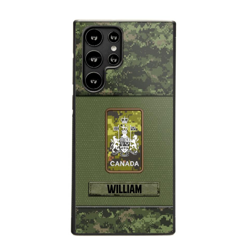 Personalized Canadian Soldier/Veterans Phone Case Printed 22JUY-HY26
