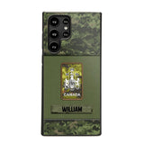 Personalized Canadian Soldier/Veterans Phone Case Printed 22JUY-HY26