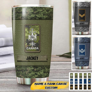 Personalized Canadian Soldier/Veterans Tumbler Printed 22JUY-HQ26