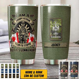Personalized I Am A Canadian Grumpy Veteran I Can Fix Stupid  Tumbler Printed QTVQ2607
